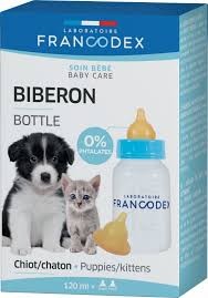 Francodex MA Pies/Kot 120ml Butelka i dwa smoczki