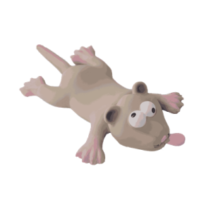 U. Z p Lateks Mysz Z Squeaker Szary 22Cm