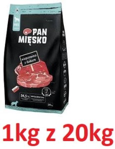 Pan M. R Pies 1kg M Adult Wieprzowina z dzikiem