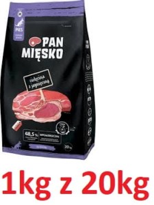Pan M. R Pies 1kg M Senior Cielęcina z jagnięciną