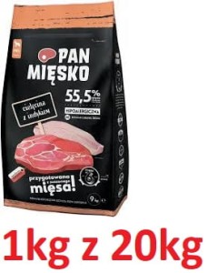 Pan M. R Pies 1kg M Adult Cielęcina z indykiem