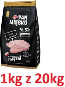 Pan M. R Pies 1kg S Adult Indyk z bażantem