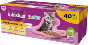 Whiskas SA Kot 40X85g Junior Drób w galaretce