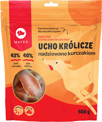 Maced P Pies 500g Ucho królika Nadziane kurczakiem