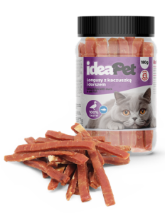 Ideapet P Kot 180g Longusy z kaczką i dorszem