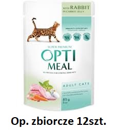 Optimeal SA Kot 85g Adult Królik Marchew Galaretka