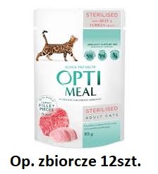 Optimeal SA Kot 85g Adult Sterl Wół Indyk Galareta
