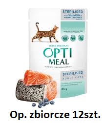 Optimeal SA Kot 85g Adult Steril Łosoś Galaretka