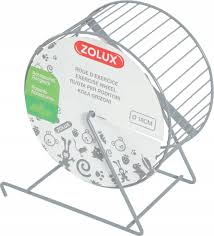 Zolux GA Chomik 18cm Kołowrotek metalowy Szary