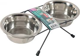 Zolux MA Pies 2x350ml Miski metalowe na stojaku