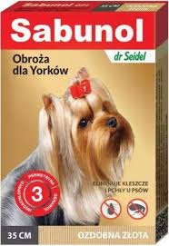 Sabunol OTC Pies 35cm Obroża na insekty Złota