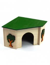 Pin GA Chomik 16x16x10,5cm Domek narożny drewniany