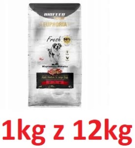 Euphoria Fresh R Pies 1kg M/L Adult Wieprz Wół