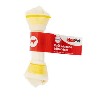 Ideapet P Pies 16cm Kość wiązana żółta