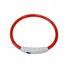 Deleo OA Pies 45cm M Obroża Led Czerwona 3 tryby