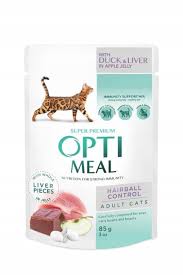 Optimeal SA Kot 85g Adult Heirball Kaczka Galareta