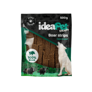 Ideapet P Pies 500g Paski z dzika Suszone Gryzaki