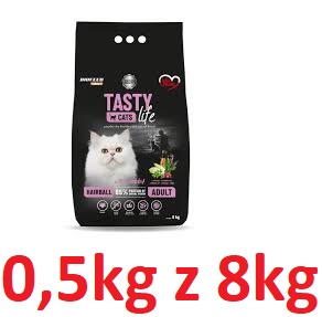 Tasty R Kot 0,5kg Adult Hairball Królik