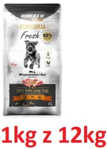 Euphoria Fresh R Pies 1kg XL Adult Wieprz Gęś