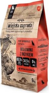 Wiejska Z. S Pies 9kg L Adult Wołowina z indykiem