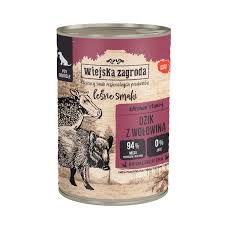 Wiejska Z. Leśne PU Pies 400g Adult Dzik Wołowina