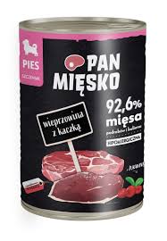 Pan M. PU Pies 400g Junior Wieprzowina z kaczką