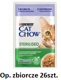 Cat Chow SA Kot 85g Adult Steril Jagnięcina Fasola