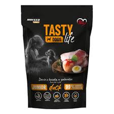 TASTY DOG LIFE JUNIOR KACZKA 90% SASZETKA 500G