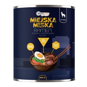Miejska PU Pies 800g Adult Ramen Kaczka Pasztet