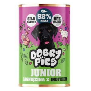 Dobry P. PU Pies 400g Junior Jagnięcina z indykiem