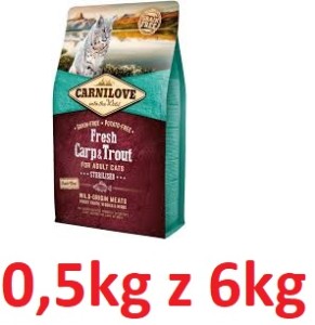 Carnilove R Kot 0,5kg Adult Steril Karp i Pstrąg