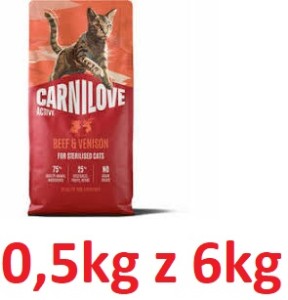 Carnilove R Kot 0,5kg Adult Steril Wołowina Dzik