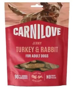 Carnilove P Pies 100g Jerky Indyk z królikiem