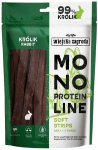 Wiejska Z. Mono P Pies 100g Paski z królika