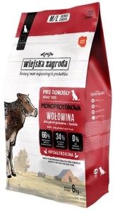 Wiejska Z. Mono S Pies 6kg M/L Adult Wołowina