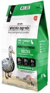 Wiejska Z. Mono S Pies 6kg M/L Adult Kaczka