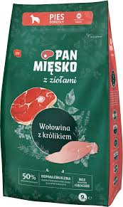 Pan M. Zioła S Pies 9kg M Adult Wołowina Królik