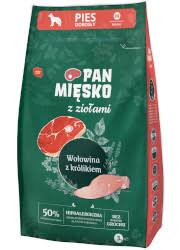 Pan M. Zioła S Pies 3kg M Adult Wołowina Królik
