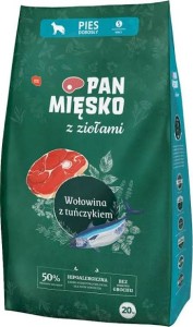Pan M. Zioła S Pies 20kg S Adult Wołowina Tuńczyk