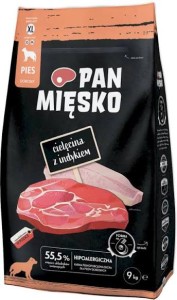 Pan M. S Pies 9kg XL Adult Cielęcina z indykiem
