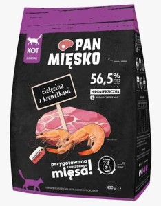 Pan M. S Kot 400g Adult Cielęcina z krewetkami