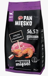 Pan M. S Kot 1,6kg Adult Cielęcina z krewetkami