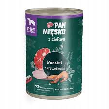 Pan M. Zioła PU Pies 400g Adult Krewetki Pasztet