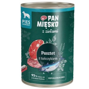 Pan M. Zioła PU Pies 400g Adult Tuńczyk Pasztet