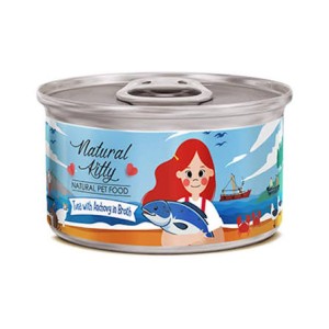 Natural Kitty PU Kot 80g Adult Tuńczyk z serdelą